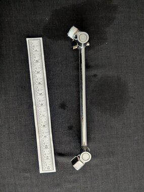 Chrome Shower Arm Extension Adjustable 10 4/5 in. Brass Wall Mount Remodel